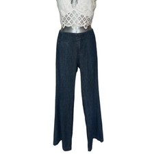 Marc Jacobs dark blue wide leg smooth front jeans SZ 8