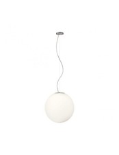 Image of Modern Design Nickel Glass Pendant Light 1 Bulb RD-0246