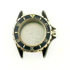 HEUER 980.028 VINTAGE 1000 2-TONE BEZEL+PVD STAINLESS STEEL CASE - PARTS/REPAIRS