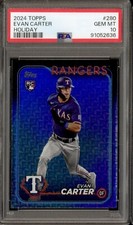 2024 Topps Evan Carter Holiday #280 PSA 10 GEM MINT RC Rookie