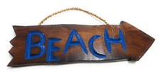Beach Arrow Driftwood Sign 12" - Tropical Decor Dpt527930