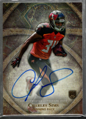 A8049- 2014 Topps Five Star Autogramme #FSACS Charles Sims Auto (*ROOKIE CARD)