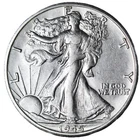 1945-D Walking Liberty Half Dollar In AU Condition