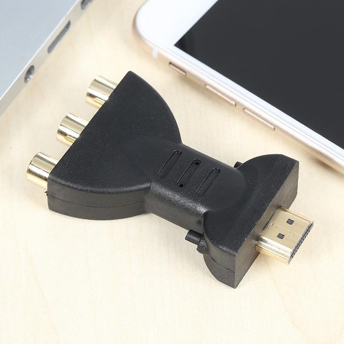 Adaptateur HDMI plaqué or vers 3 RGB RCA, convertisseur de composants vidéo, Aud - Zdjęcie 2 z 11