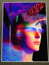 Digital Waveform Silhouettes in Nature Poster 18x24in