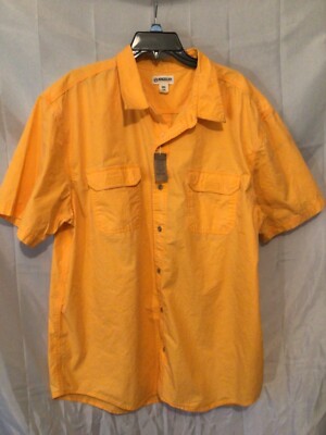 Magellan Outdoors shirt Mens Large Basic Hunter Orange Button Up Short Sleeve