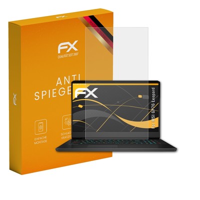 atFoliX 2x Displayfolie für MSI GP76 Leopard Schutzfolie matt&stoßfest Folie