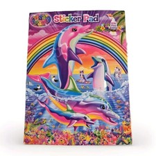 Lisa Frank Sticker Pad W/Paper Y2K Dolphins, Leapard, Sticker Pages Christmas