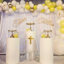 Display Plinths/Podiums Round White Weddings Baby Shower Special Occasions event