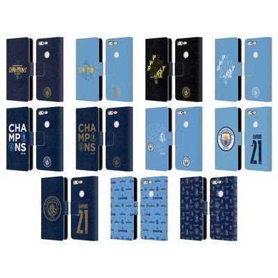 MAN CITY FC 2021 LEAGUE CHAMPIONS LEATHER BOOK WALLET CASE FOR GOOGLE PHONES