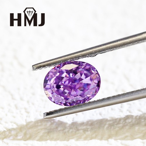 Purple Oval Shapes Cubic Zirconia Crushed Ice Cut AAAAA Loose CZ Stone Gemstone - Picture 7 of 8