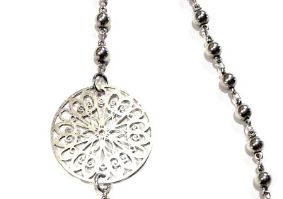 Collier Sautoir Statu Quo - Sans Nickel - Alliage Gris - État Très Bon - Occasion
