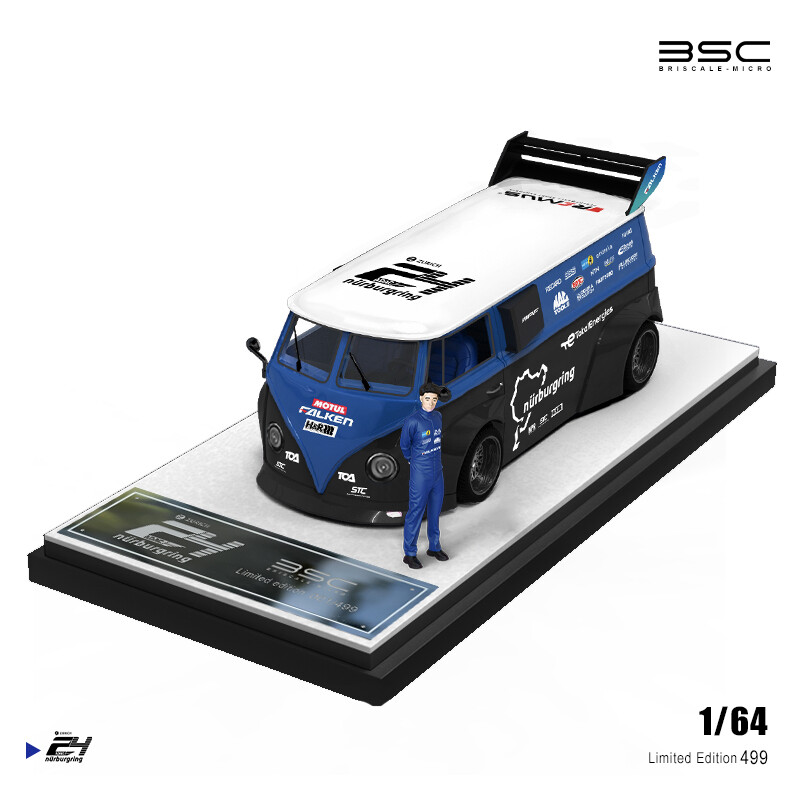 BSC 1:64 Model Car T1 Bus Metal Vehicle Collection Gift Endurance Racing Coating