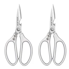 2Pcs SK5 Kitchen Scissors Chef Shears Fish Chicken Bone Beer Bottle Cap Opener