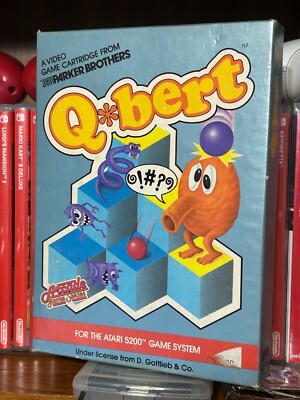 Qbert  ️1983 Vintage Atari 5200 Video Game Complete  Free Shipping 