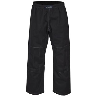 Self Defence Hose 12 schwarz komplett Baumwolle BJJ Krav Maga Jiu Jitsu Judo SV