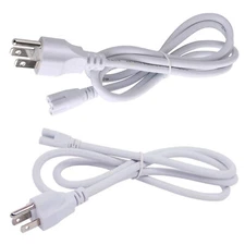 T5 T8 LED Tube Light Power Cable 2FT 4FT 3-Pin US Plug Connector Wire