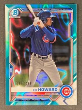 2021 Bowman Draft Chrome Base Aqua Lava #BDC-198 Ed Howard /199 - Chicago Cubs