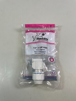 SharkBite Quick Connect Female Plastic Push-Fit Garden Hose Adapter 1/2'' x 3/4''