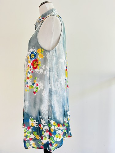 Entro Women's Gray Sleeveless Floral Lace Knee Length Dress Size M Medium - Picture 5 of 11