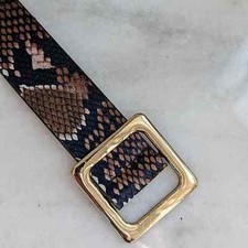 Snakeskin Print Trendy Belt - 32 inches