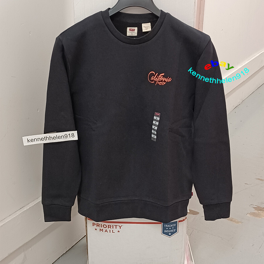 Levis Graphic Crewneck Sweatshirt Black Size M & L 387960025