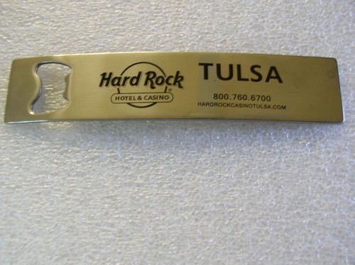 TULSA Hotel and Casino,Hard Rock Cafe,BOTTLE OPENER,Silver (not magnet),VHTF
