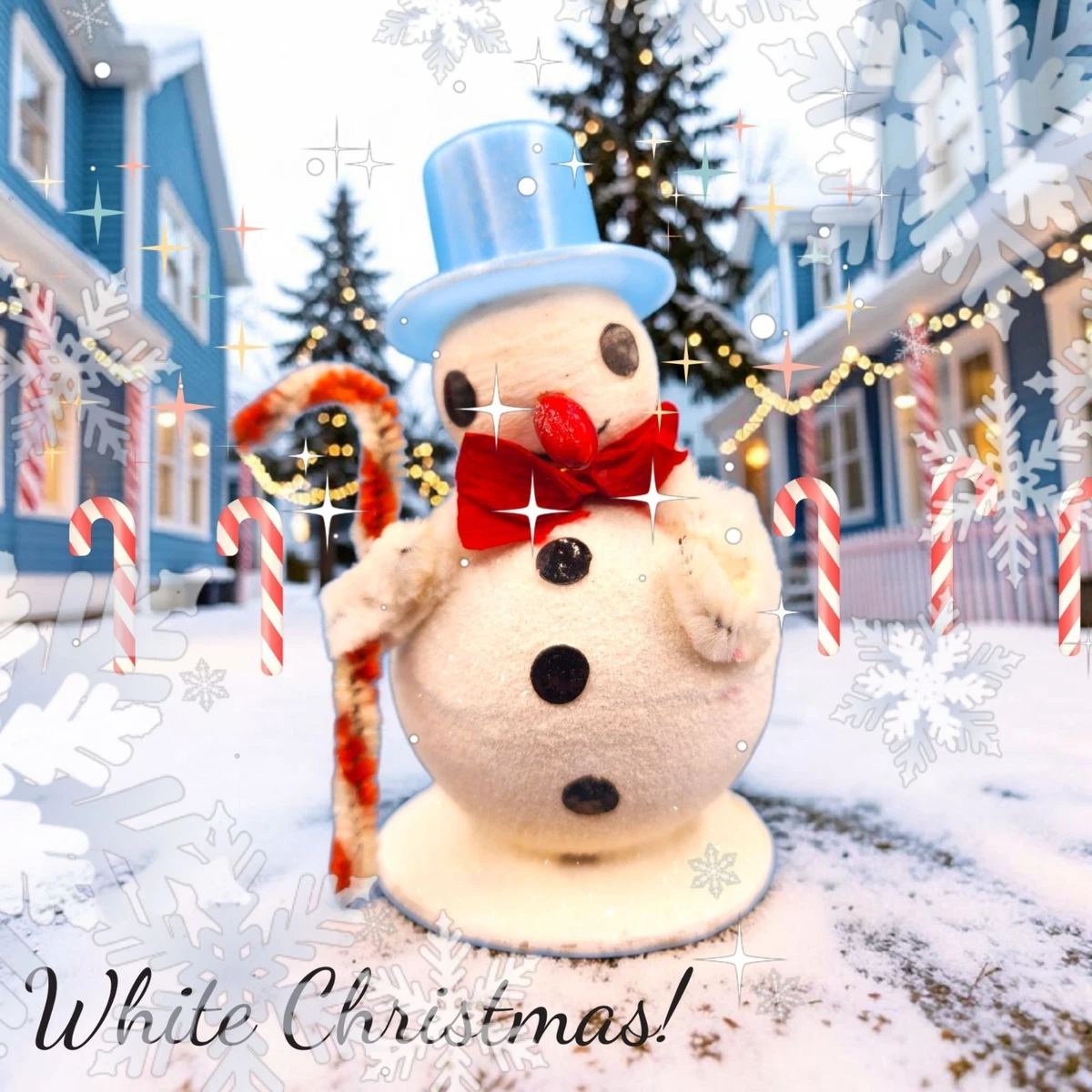Snowman Christmas Plastic Collectible Holiday & Seasonal Ornaments