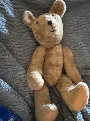 Vintage 24  Steiff  Jointed Tan Mohair Teddy Bear No Tags Has Other Identifiers