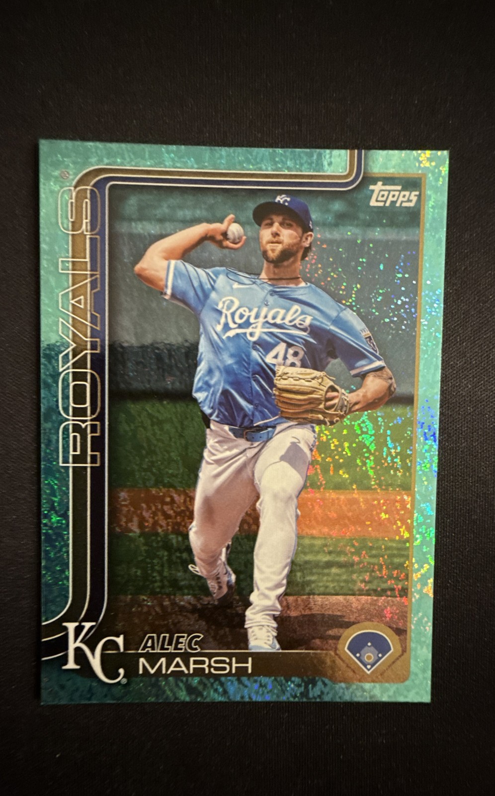 2025 Topps Series 2 - Alec Marsh #607 Aqua Holo Foil