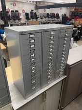 BISLEY 15 Drawer Grey Cabinets (RRP £250) - CAN DELIVER