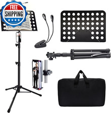 Sheet Music Stand with Light  Phone Holder 57 Music Stand for Sheet...