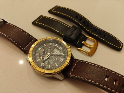 Citizen Eco-Drive Skyhawk A-T Men's Chronograph Watch, Gold / Silver, JY8084-09H