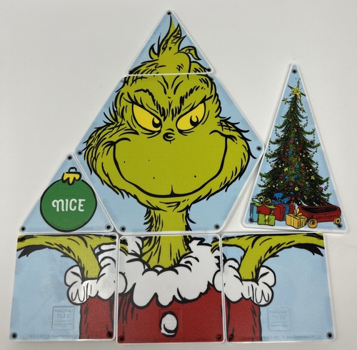 Magna-Tiles Grinch Dr Seuss Edizione Limitata Giocattoli da Costruzione Magnetici INCOMPLETO - Foto 2 di 11