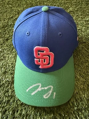 SAN DIEGO PADRES YUKI MATSUI AUTOGRAPHED BIG LEAGUE CHEW NEW ERA HAT - Image 1 of 4