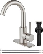 Single Hole Bathroom Faucet 1 Hole Bar Sink Faucet Suitable for Kitchen RV Va...