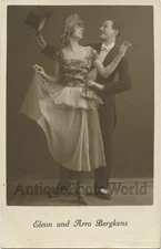 Eleon Arro Bergkens dancing couple dancer antique photo postcard