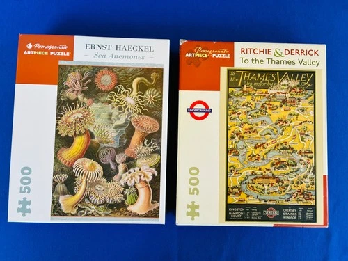Lot 2 Pomegranate Artpiece Puzzles 500 Pc SEA ANEMONES & THEMES VALLEY Complete!