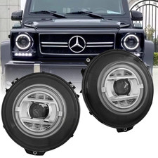 Xenon Scheinwerfer Set f&uuml;r Mercedes G-Klasse W463 2007&ndash;2017 Chrom mit LED TFL