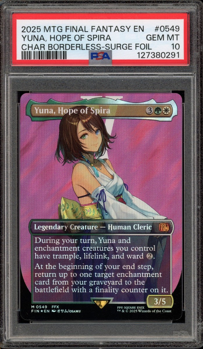 Magic MTG FF Yuna Hope of Spira FIN CHAR Borderless Surge Foil