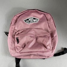 Vans Realm Backpack Pink Off The Wall Logo School Bag Laptop Sleeve Canvas