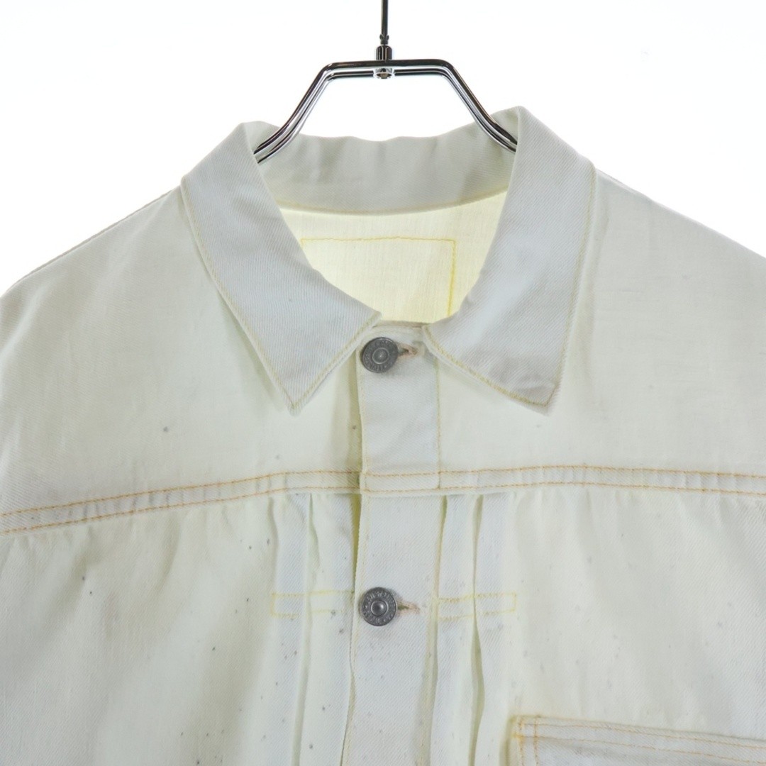Levi's 50s 506XX 1st VINTAGE DENIM JACKET Bleached-dyed Slide Buckle Single Used thumbnail 3