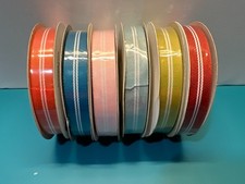 Stampin' Up GROSSGRAIN Ribbon 15 yards each 5/8" Wide NEW Kiwi Tangerine Pink