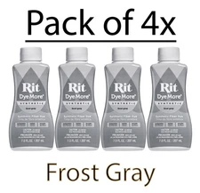 (4 Pack) Rit Dye More Synthetic Frost Gray - 7oz