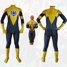 Yellow Color Lanterns Sinestro Bodysuit Green...