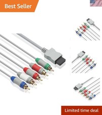 Durable 6ft Wii Component AV Cable   Crystal Clear 480p Connection to HDTV