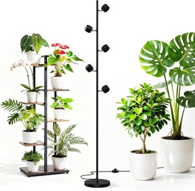 Barrina T1X5 6FT 50W 5000K Adjustable 5 Heads Vertical Standing Floor Grow Light