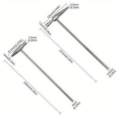 2 x SCHMUCKHAMMER FEINMECHANIKER UHRMACHER HAMMER PRÄZISIONSHAMMER MODELLBAU