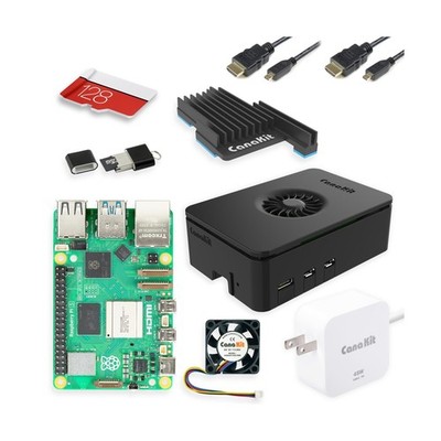 CanaKit Raspberry Pi 5 Starter Kit PRO - Turbine Black (128GB Edition) (8GB R...