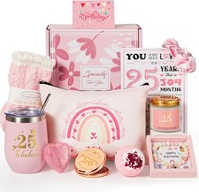 25th Birthday Gifts for Women,Happy 25th Pamper Gift Basket Ideas for Her, Cute